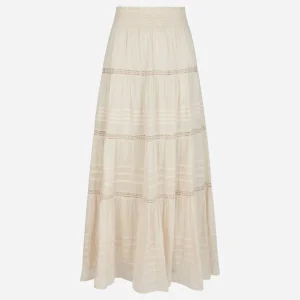 Neo Noir Felicia S Voile Skirt Ivory